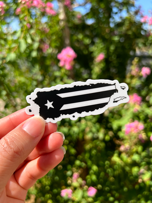 Puerto Rico Monochrome Flag - Bandera de Puerto Rico Monocromática